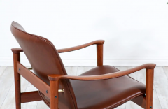 Fredrik Kayser Fredrik Kayser Model 711 Teak Leather Lounge Chair for Vatne Lenestolfabrik - 2534814