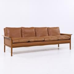 Fredrik Kayser Fredrik Kayser Model 934 Mid Century Teak and Leather Sofa - 4047489