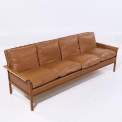 Fredrik Kayser Fredrik Kayser Model 934 Mid Century Teak and Leather Sofa - 4047495