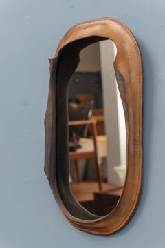 Free Form Leather Wall Mirror - 1551564