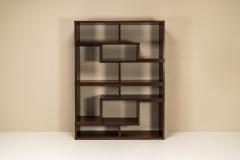 Free Standing Italian Modular Wall Unit Bookcase Veneered Italy 1970s  - 3199750