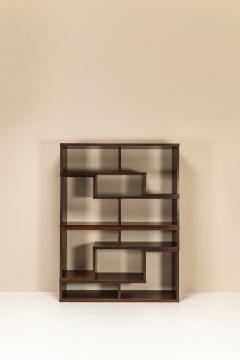 Free Standing Italian Modular Wall Unit Bookcase Veneered Italy 1970s  - 3199761