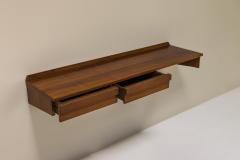 Free hanging Console In Walnut Italy 1960s - 3704130