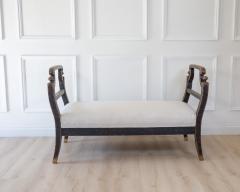Freestanding Karl Johan Bench in Black Paint circa 1830 - 4791337