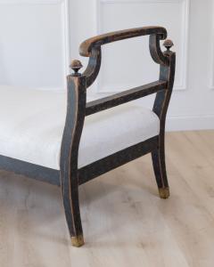 Freestanding Karl Johan Bench in Black Paint circa 1830 - 4791338