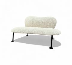 Freijo Moveis Loveseat with Organic Shape in Iron Boucle Freijo Moveis 1950s Lot 671A - 4373424