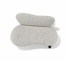 Freijo Moveis Loveseat with Organic Shape in Iron Boucle Freijo Moveis 1950s Lot 671A - 4373431