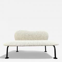 Freijo Moveis Loveseat with Organic Shape in Iron Boucle Freijo Moveis 1950s Lot 671A - 4374561