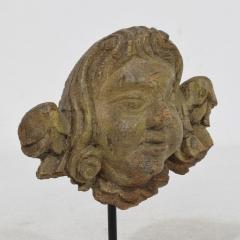 French 16th 17th Century Weathered Oak Renaissance Angel Fragment - 4120885