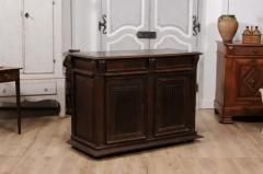 French 16th Century Henri II Period Walnut Buffet with Folded Cloth Ornaments - 3599253