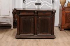 French 16th Century Henri II Period Walnut Buffet with Folded Cloth Ornaments - 3599301