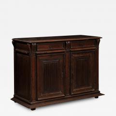 French 16th Century Henri II Period Walnut Buffet with Folded Cloth Ornaments - 3603467