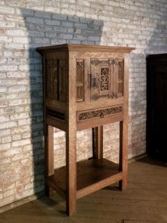 French 16th and 19th Century Gothic Freestanding Oak Cabinet - 1307622