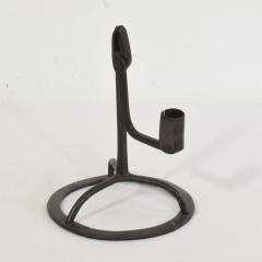 French 17 18th Century Hand Forged Iron Candleholder - 4113806