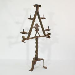 French 17 18th Century Hand Forged Iron Candleholder - 4113822