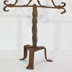 French 17 18th Century Hand Forged Iron Candleholder - 4113927