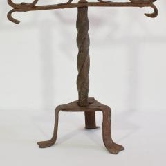 French 17 18th Century Hand Forged Iron Candleholder - 4113938