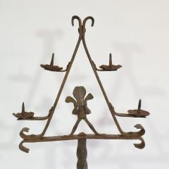 French 17 18th Century Hand Forged Iron Candleholder - 4113942