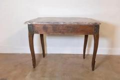 French 1720s R gence Period Walnut Console Table with Original Marble Top - 3736941