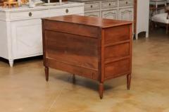 French 1790s Louis XVI Period Cherry Three Drawer Commode with Fluted Side Posts - 3491453