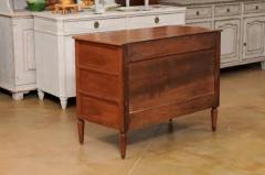 French 1790s Louis XVI Period Cherry Three Drawer Commode with Fluted Side Posts - 3491461