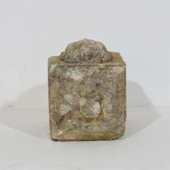 French 17th 18th Century Baroque Hand Carved Stone Head Ornament - 4121066