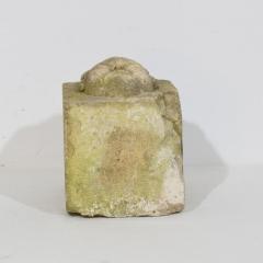 French 17th 18th Century Baroque Hand Carved Stone Head Ornament - 4121067