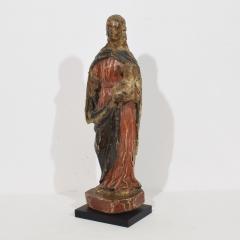 French 17th Century Baroque Wooden Madonna with Child - 4111901