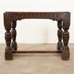 French 17th Century Solid Oak Extending Dining Table - 3278610