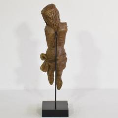 French 17th Century Weathered Carved Oak Christ Fragment - 4119331