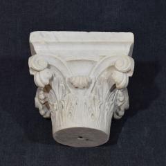 French 18 19th Century Carved White Marble Neoclassical Capital - 4119773