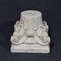 French 18 19th Century Carved White Marble Neoclassical Capital - 4119884