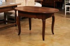 French 1830s Louis XV Style Center Table with Cabriole Legs and Carved Apron - 3521459