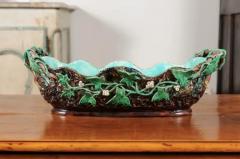 French 1850s Barbotine Majolica Jardini re by Thomas Sargent with Floral D cor - 3420356