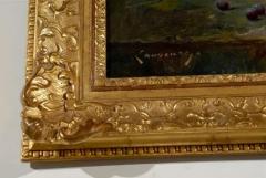 French 1860s Still Life Painting by Ag norie Monique Laurenceau in Gilt Frame - 3415449