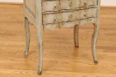 French 1880s Rococo Style Three Drawer Bedside Chest with Serpentine Front - 3461479