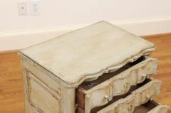 French 1880s Rococo Style Three Drawer Bedside Chest with Serpentine Front - 3461650