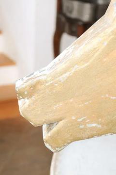 French 1890s Gilded Zinc Horse Head Sculpture with Angular Traits and Patina - 3491281