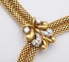 French 18K Gold Rope Necklace c 1940s - 175400