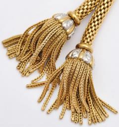 French 18K Gold Rope Necklace c 1940s - 175401