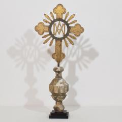 French 18th Century Baroque Gilded Metal Procession Cross - 4108965