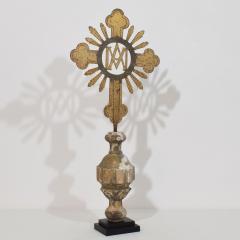 French 18th Century Baroque Gilded Metal Procession Cross - 4108968