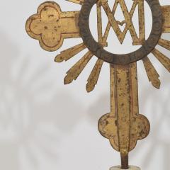 French 18th Century Baroque Gilded Metal Procession Cross - 4108973