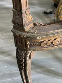 French 18th Century Carved Ebonized Window Bench with Gilded Accents France - 2178353