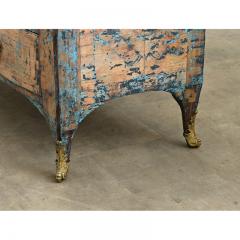 French 18th Century Commode with Original Paint and Marble Top - 4589843