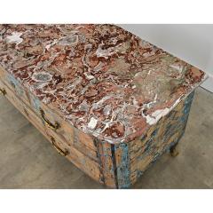 French 18th Century Commode with Original Paint and Marble Top - 4589859