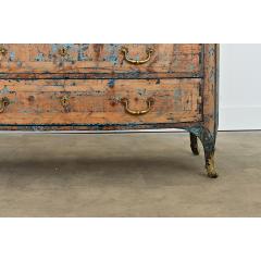French 18th Century Commode with Original Paint and Marble Top - 4589860