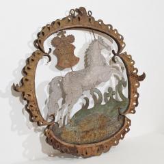 French 18th Century Forged Iron Folk Art Baroque Tavern Sign - 4109184
