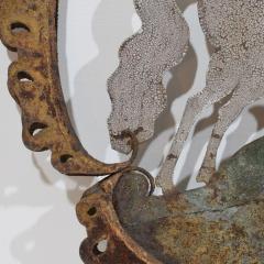 French 18th Century Forged Iron Folk Art Baroque Tavern Sign - 4109190