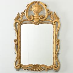 French 18th Century Gilt Painted Trumeau Mirror - 4215636